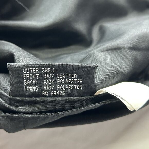 Wilsons Leather Vest Men's M Black Pockets Cinch Biker Motorcycle Y2K 90s - Picture 8 of 8